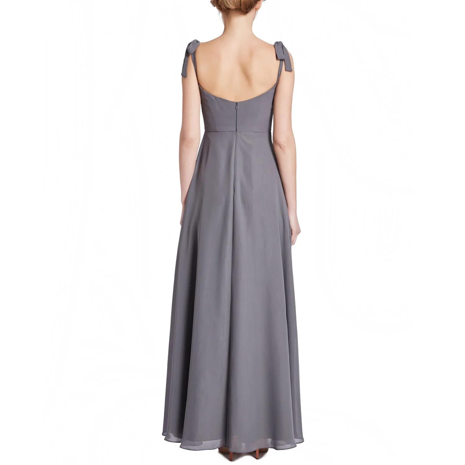MACloth Women Chiffon aline Long Lovely Wedding Party Bridesmaid Dresses