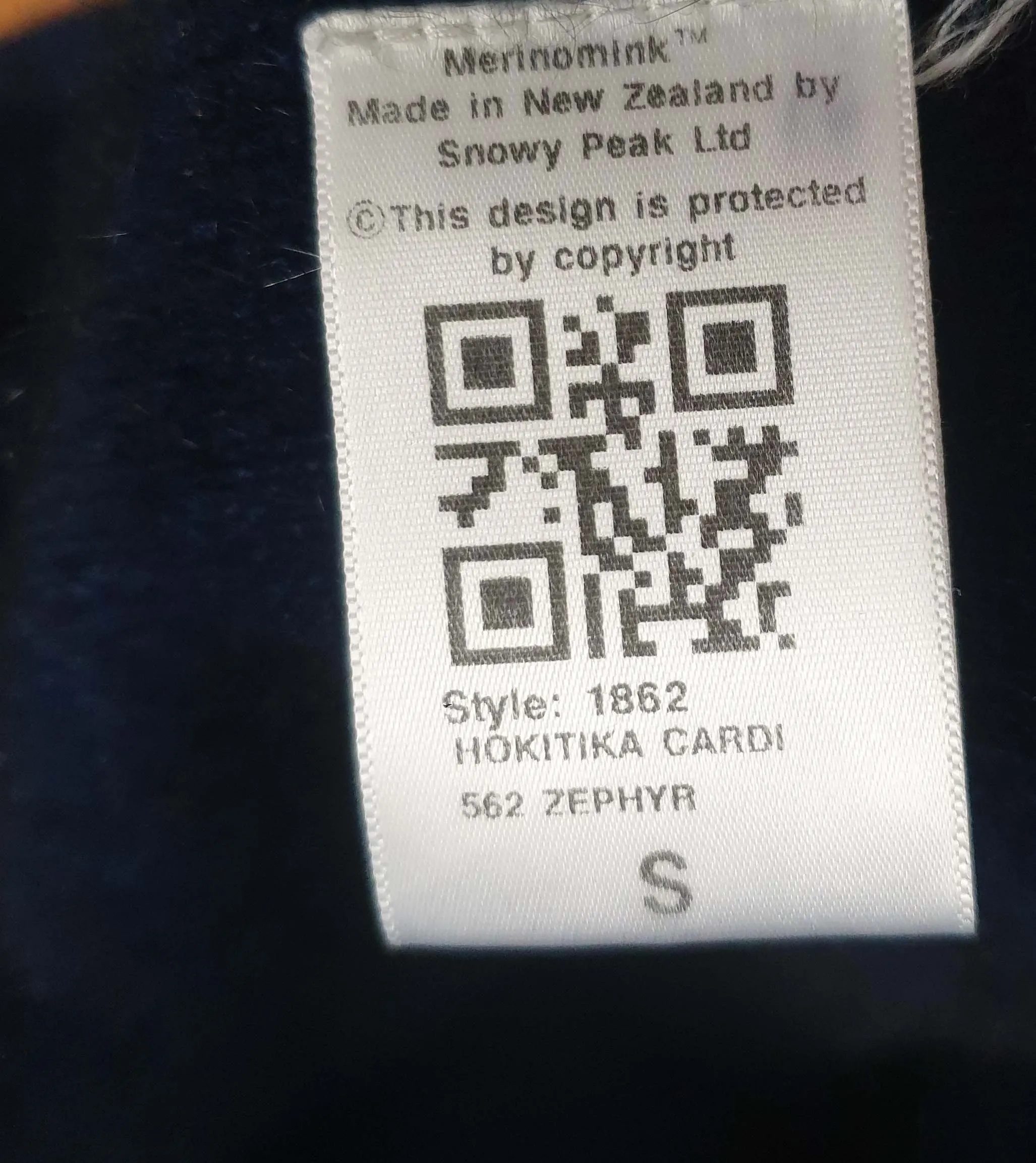 Merinomink New Zealand navy wool/possum/silk mix cardigan size S