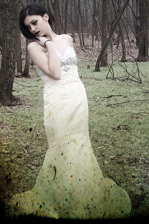 Mermaid Sweetheart Floor Length Chiffon Rhinestone Prom Dress