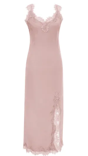 Miley Long Coco Bias Dress Nude Smoke
