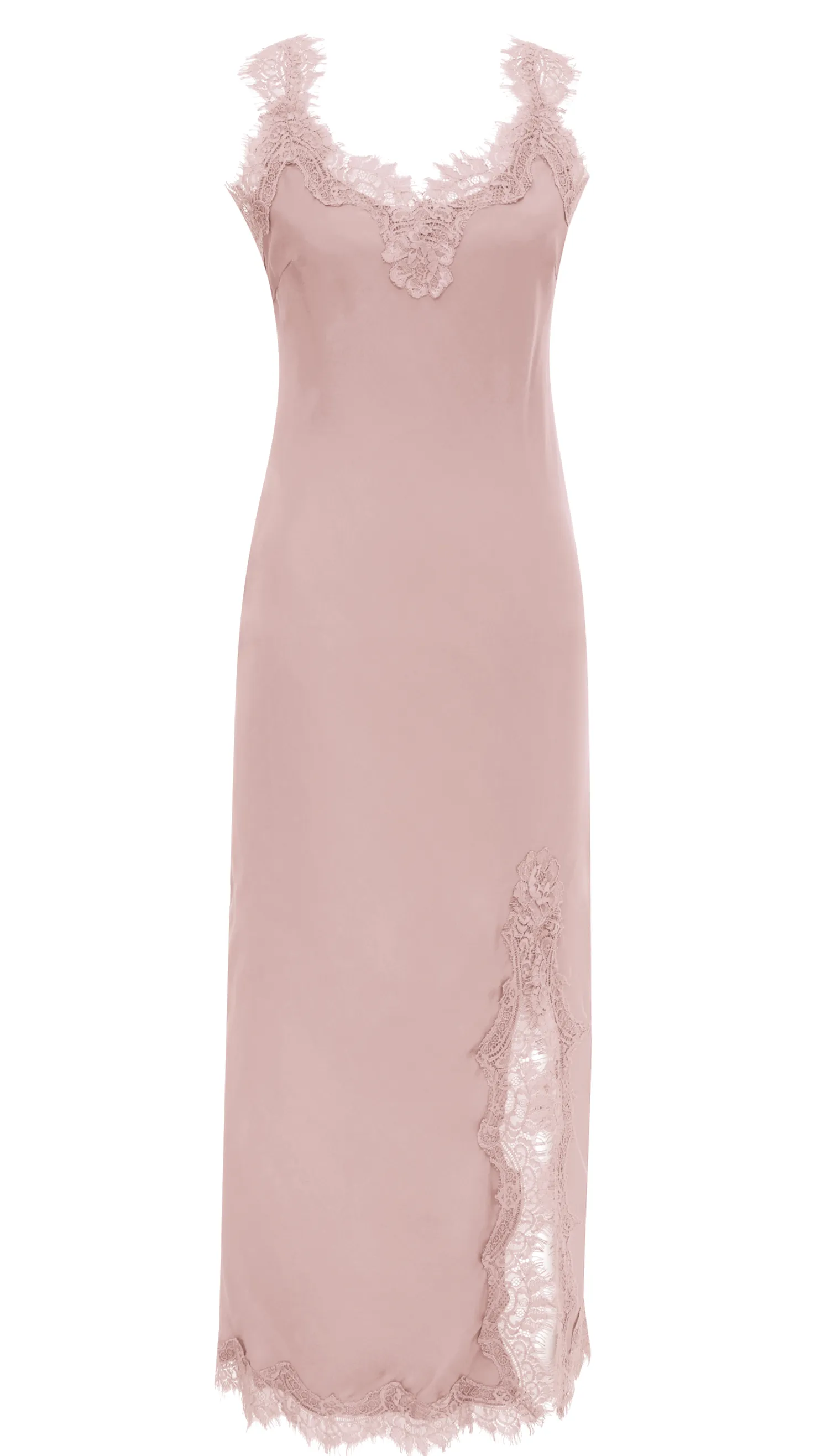 Miley Long Coco Bias Dress Nude Smoke