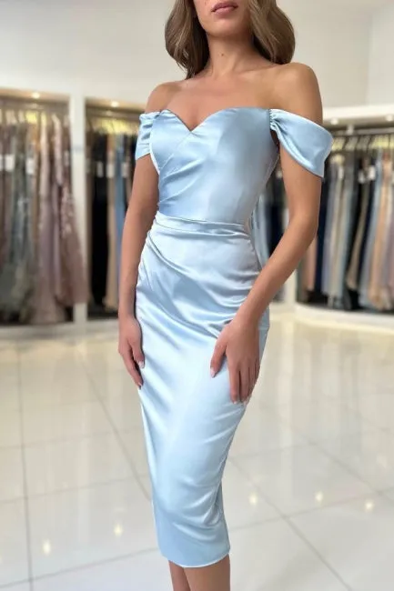 Modern V-Neck Cap Sleeves Column Prom Dress With Ruffles