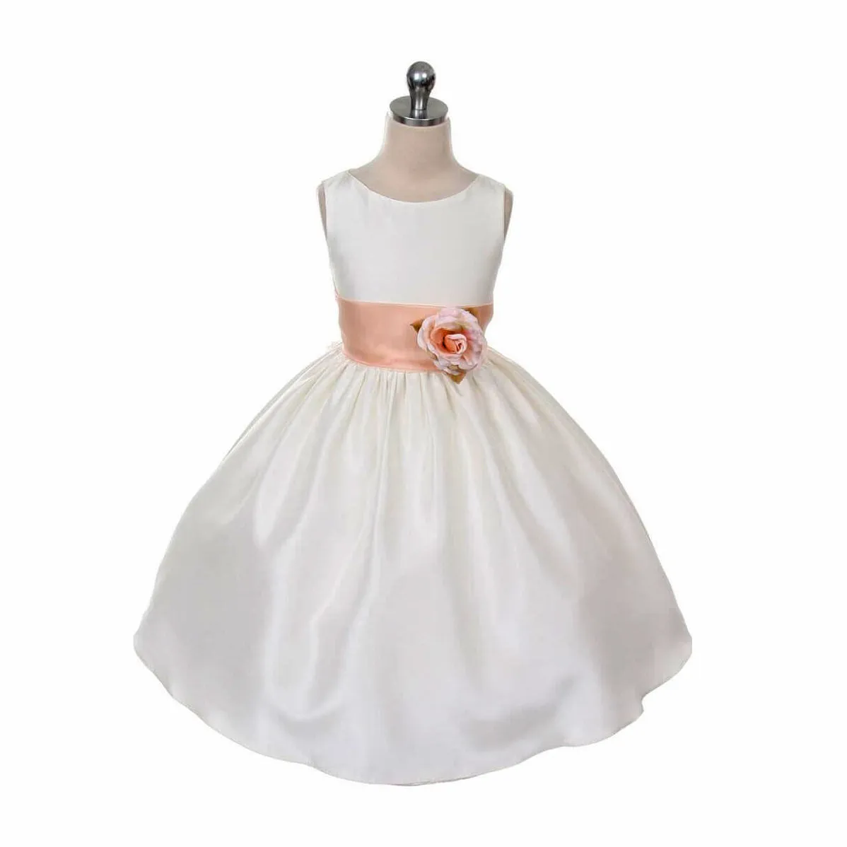 Morgan - Bridal Ivory or White - Lilac Sash and Flower