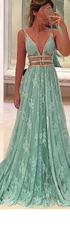 nice teal gold floor dress