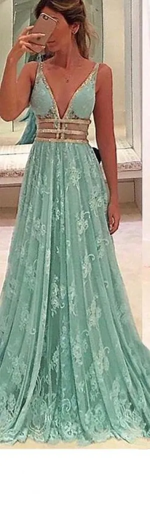 nice teal gold floor dress
