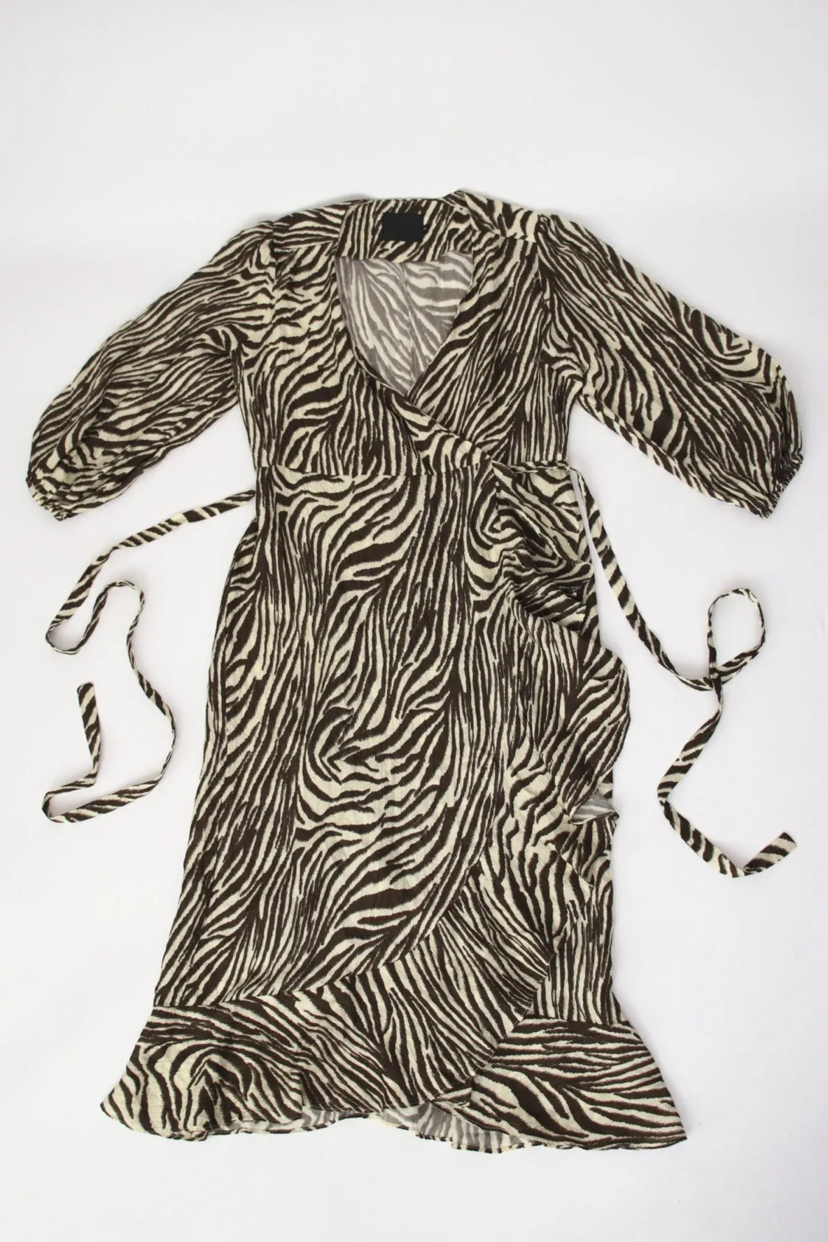 No. 6  Silk Zebra Print Wrap Dress