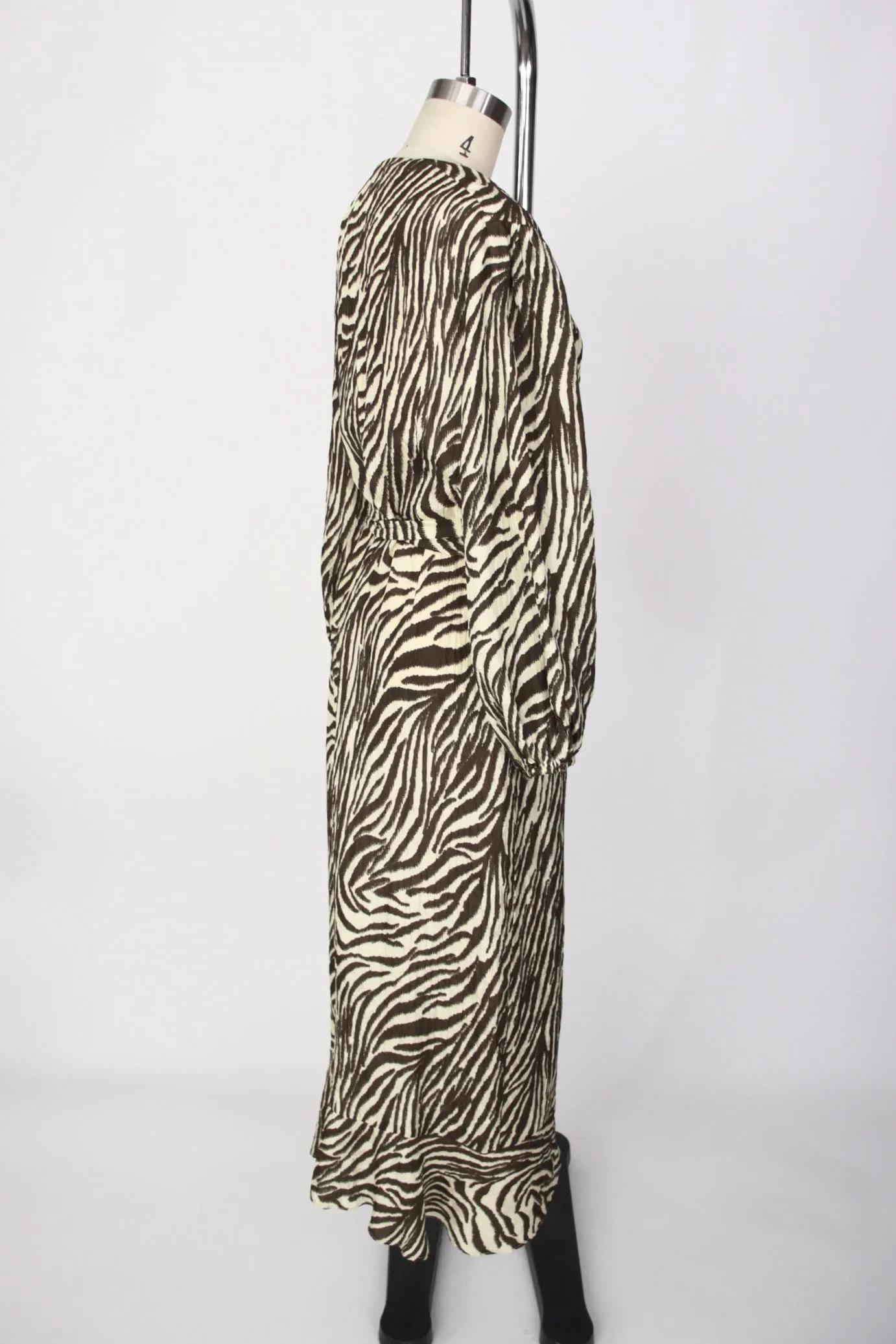 No. 6  Silk Zebra Print Wrap Dress