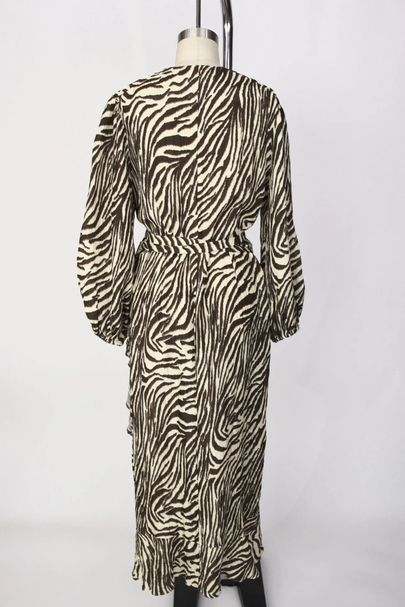 No. 6  Silk Zebra Print Wrap Dress