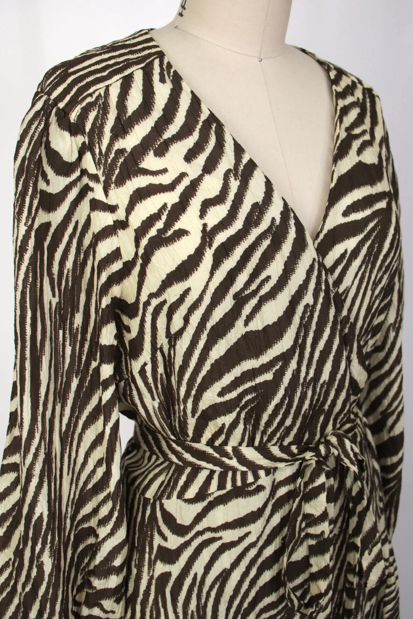 No. 6  Silk Zebra Print Wrap Dress