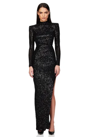 NOOKIE Veda High Neck Gown (Black) - RRP $399
