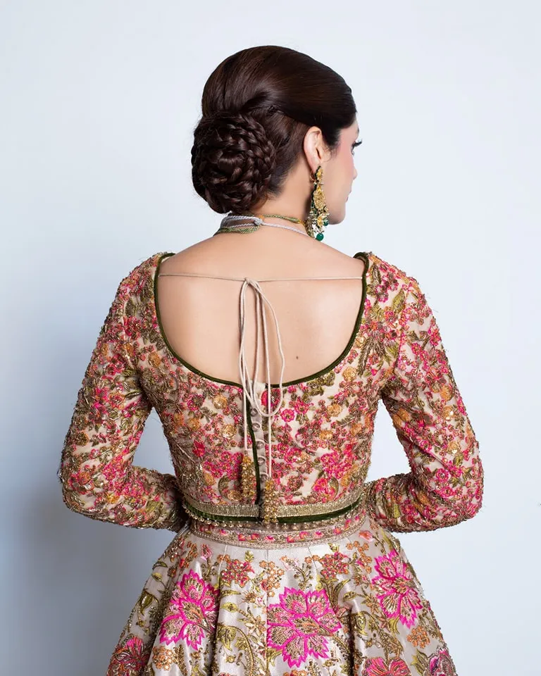 Pakistani Bridal Dress in Lehenga Choli Dupatta Style