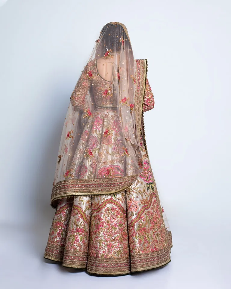 Pakistani Bridal Dress in Lehenga Choli Dupatta Style