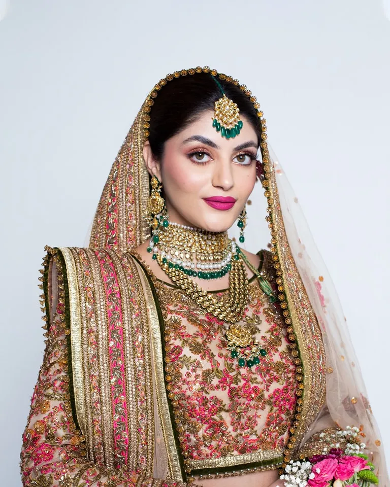 Pakistani Bridal Dress in Lehenga Choli Dupatta Style