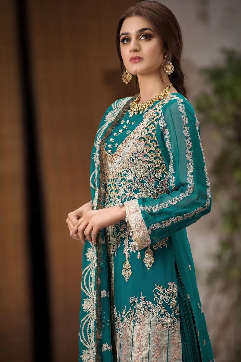 Pakistani Chiffon Party Wear 2020 with Embroidery #M0039