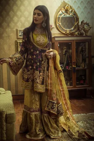 Pakistani Designer Gharara Shirt Outfit  #Y2004