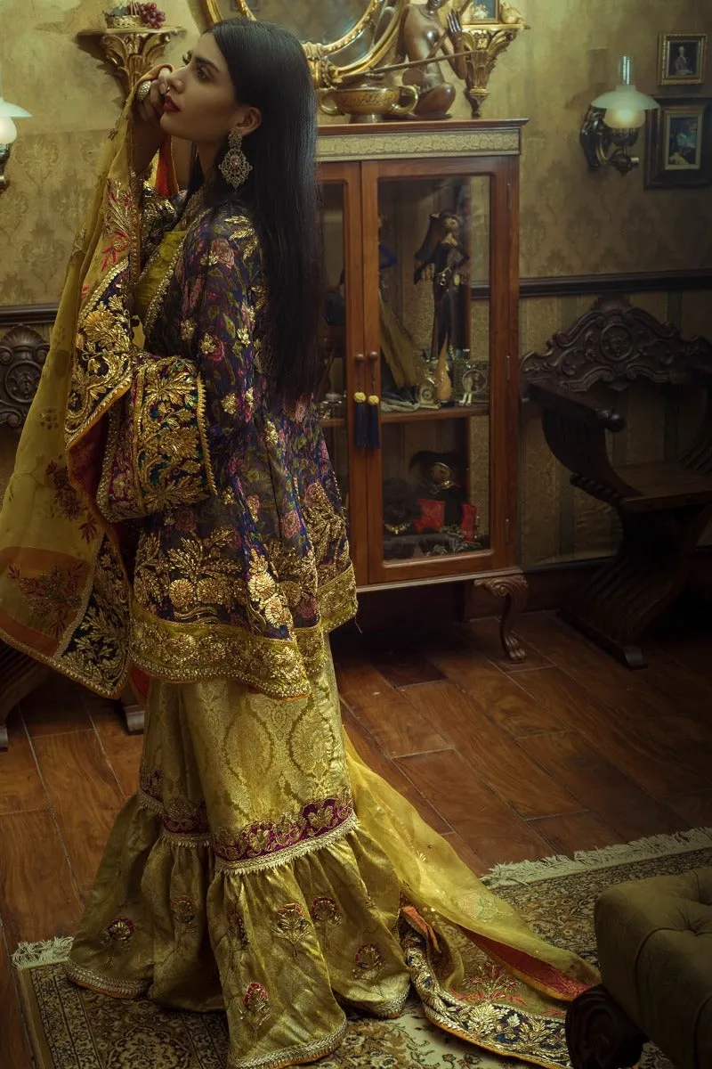 Pakistani Designer Gharara Shirt Outfit  #Y2004