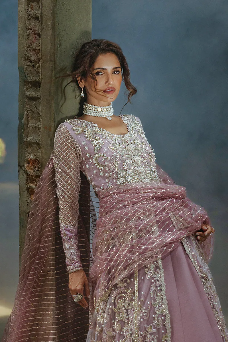 Pakistani Wedding Dress in Open Pishwas Lehenga Style