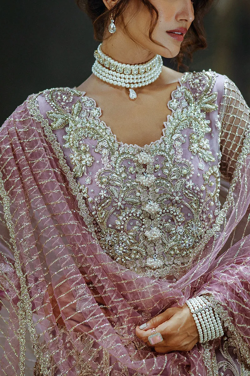 Pakistani Wedding Dress in Open Pishwas Lehenga Style