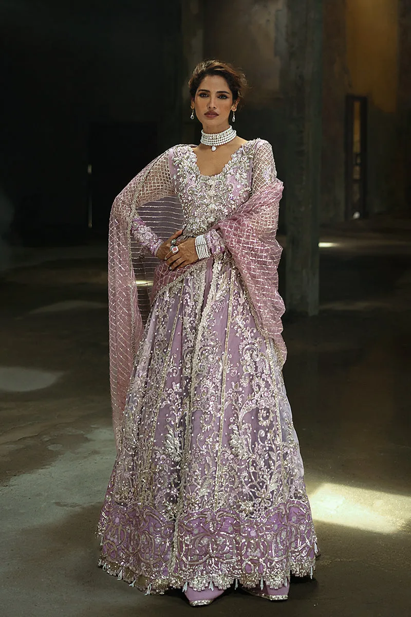 Pakistani Wedding Dress in Open Pishwas Lehenga Style