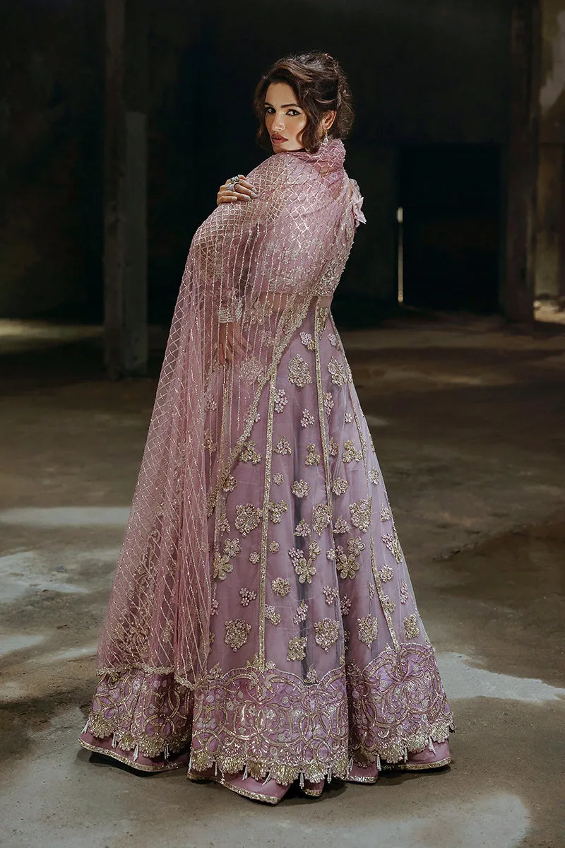 Pakistani Wedding Dress in Open Pishwas Lehenga Style