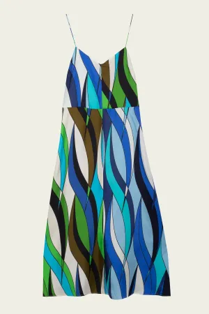 Petula Dress in Mix Fantastique Bleu