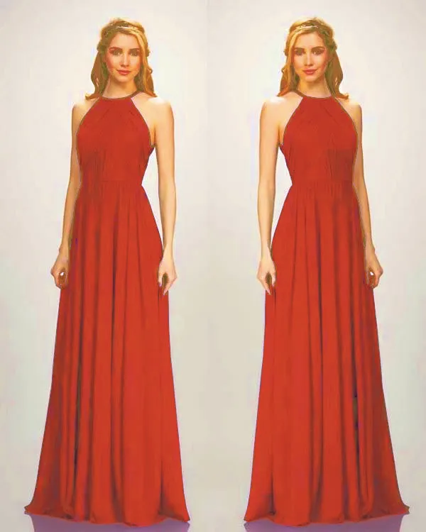 Popular Grape Bridesmaid Dresses Open Back Long Chiffon A-line Wedding Guest Party Gowns Floor Length