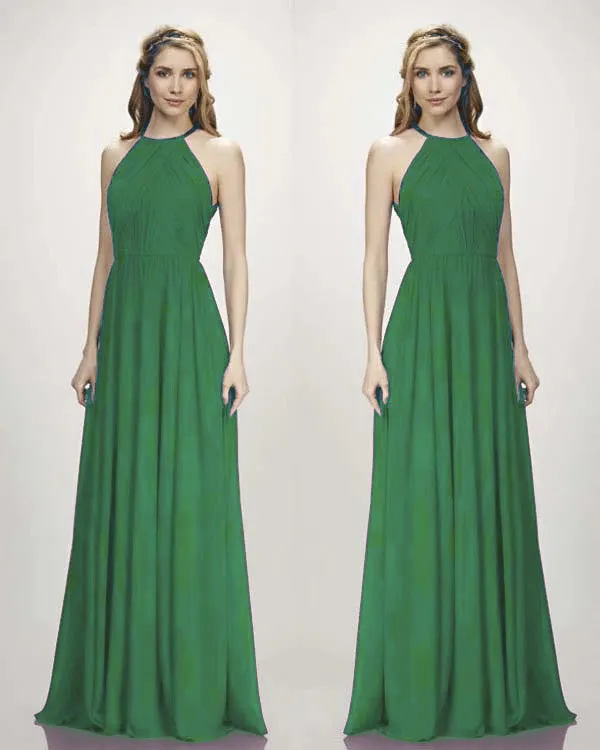 Popular Grape Bridesmaid Dresses Open Back Long Chiffon A-line Wedding Guest Party Gowns Floor Length