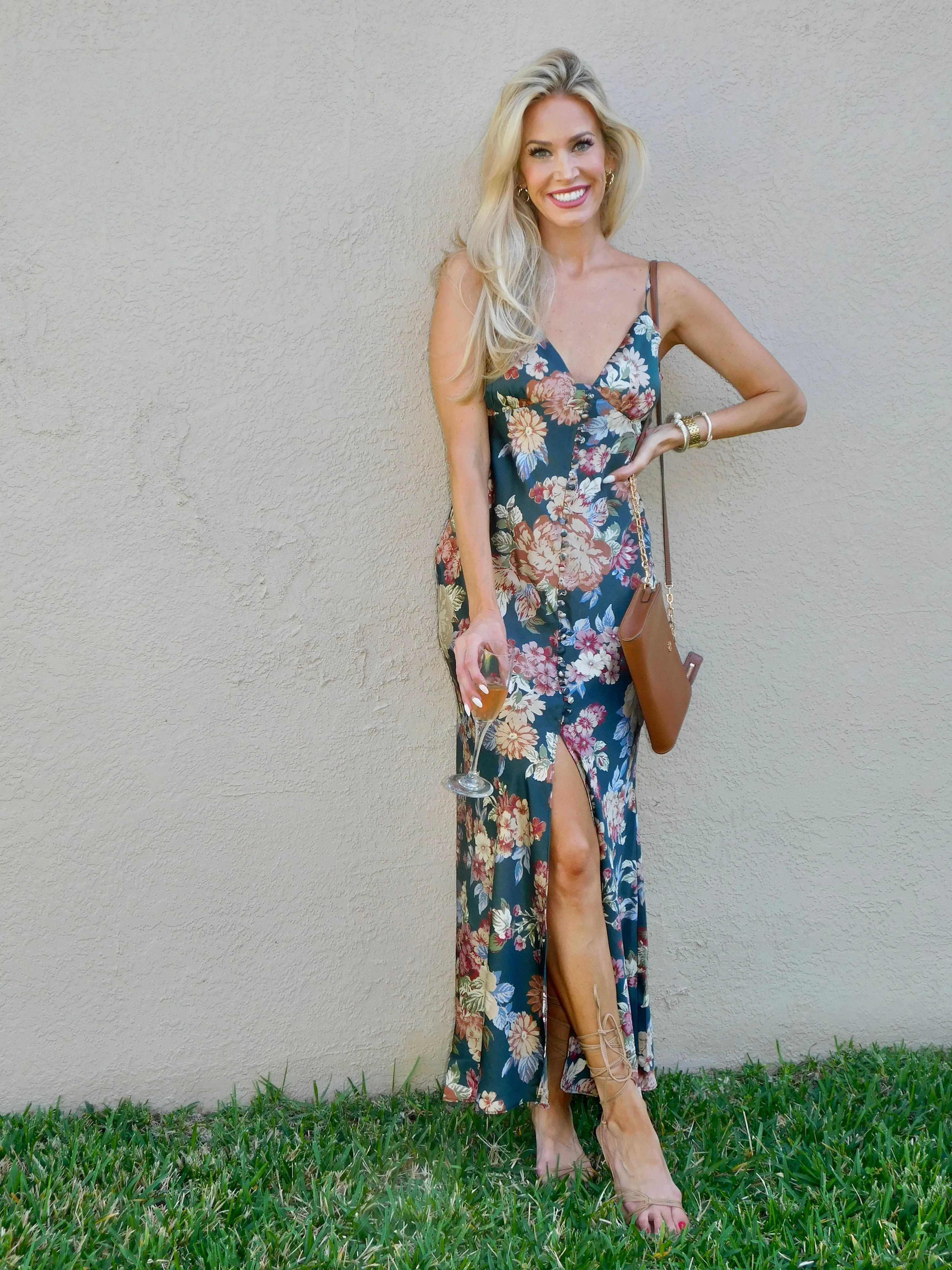 Primrose Button Detail Maxi Dress