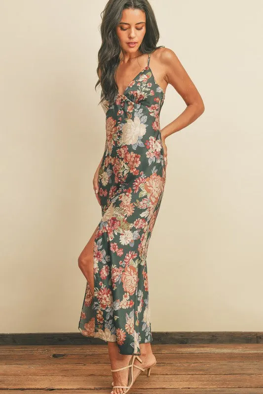 Primrose Button Detail Maxi Dress