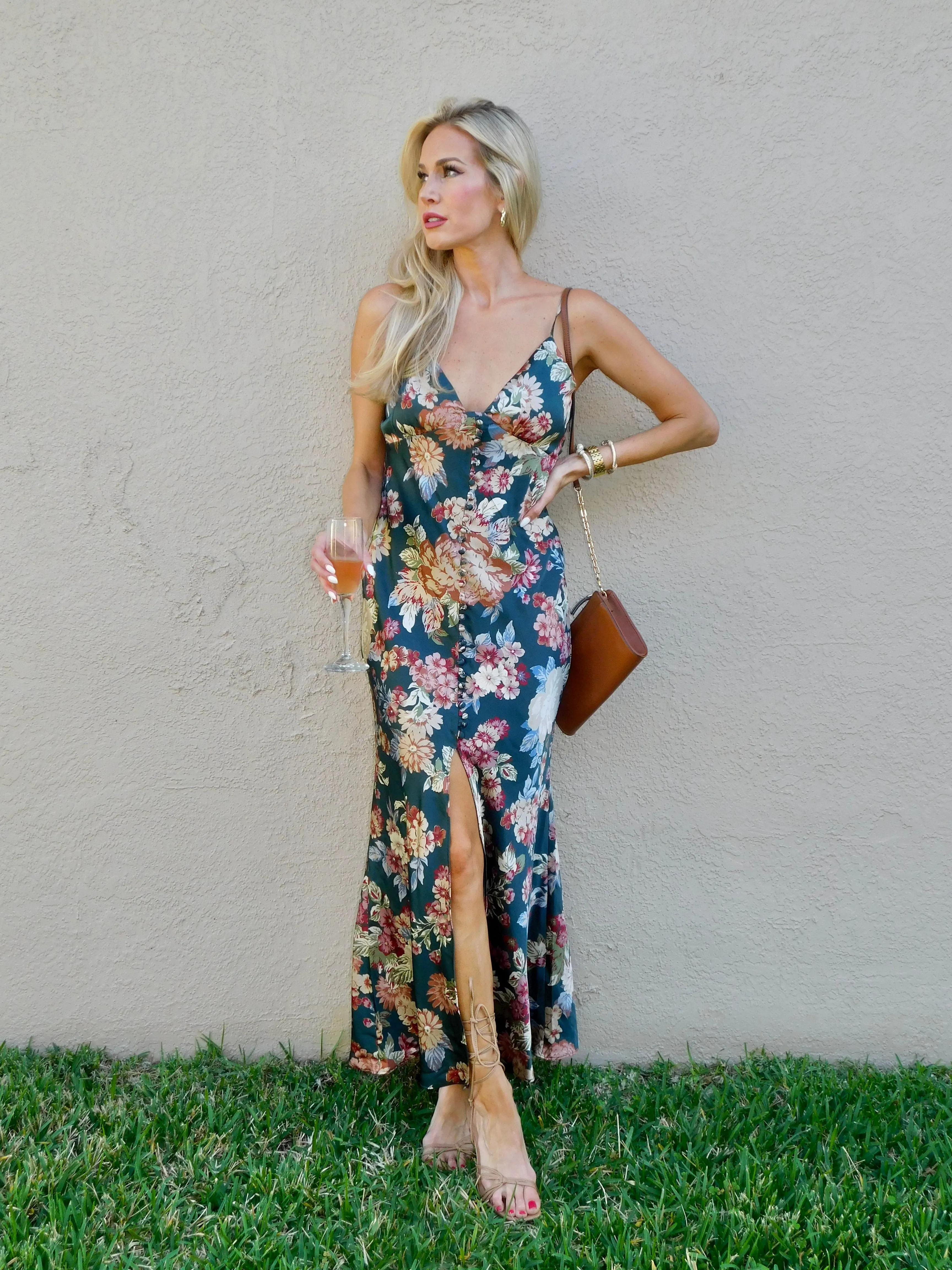 Primrose Button Detail Maxi Dress