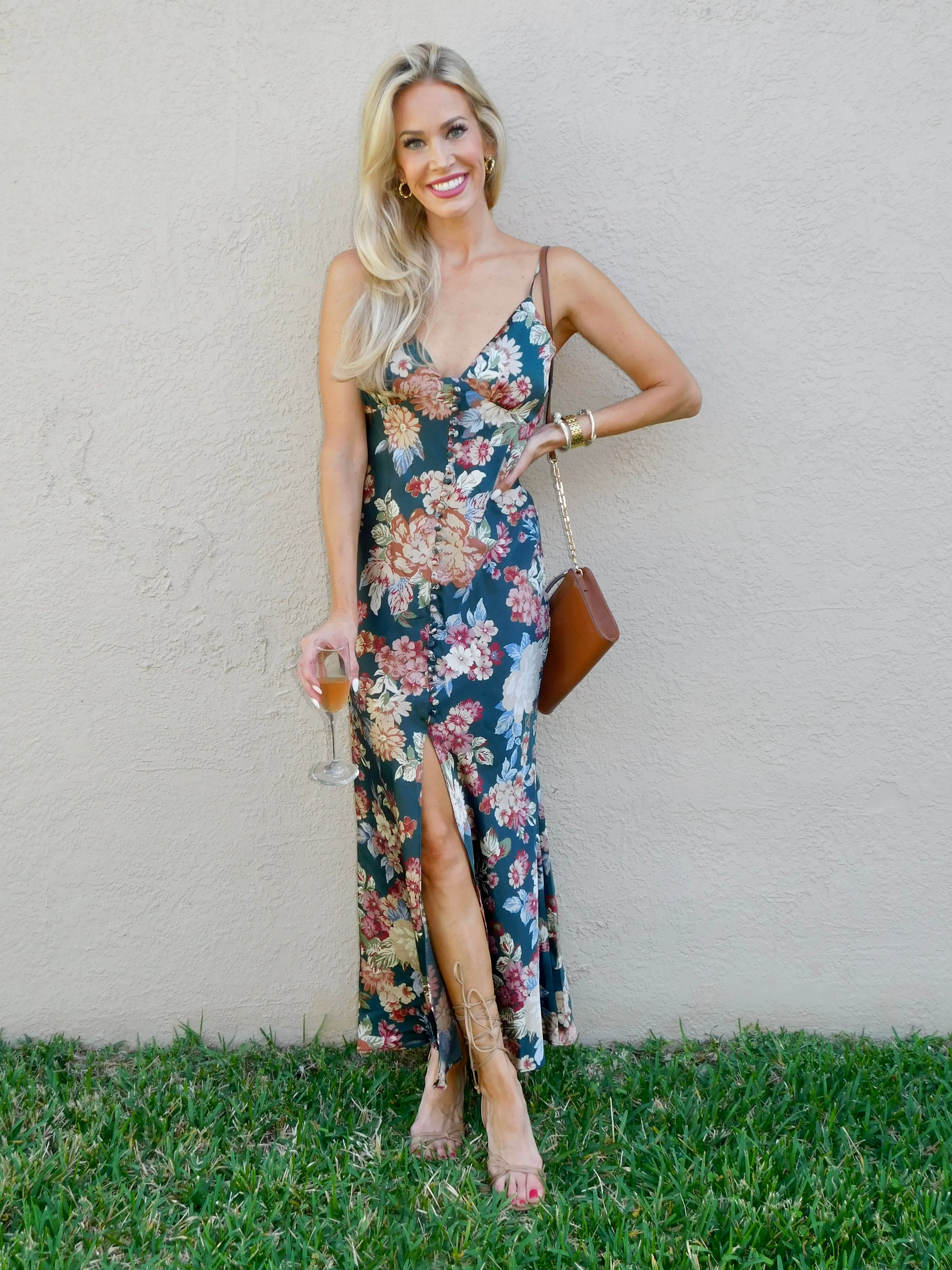 Primrose Button Detail Maxi Dress