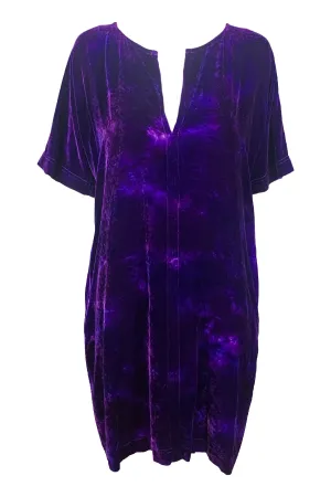 Purple Cloud Velvet High Tea Dress