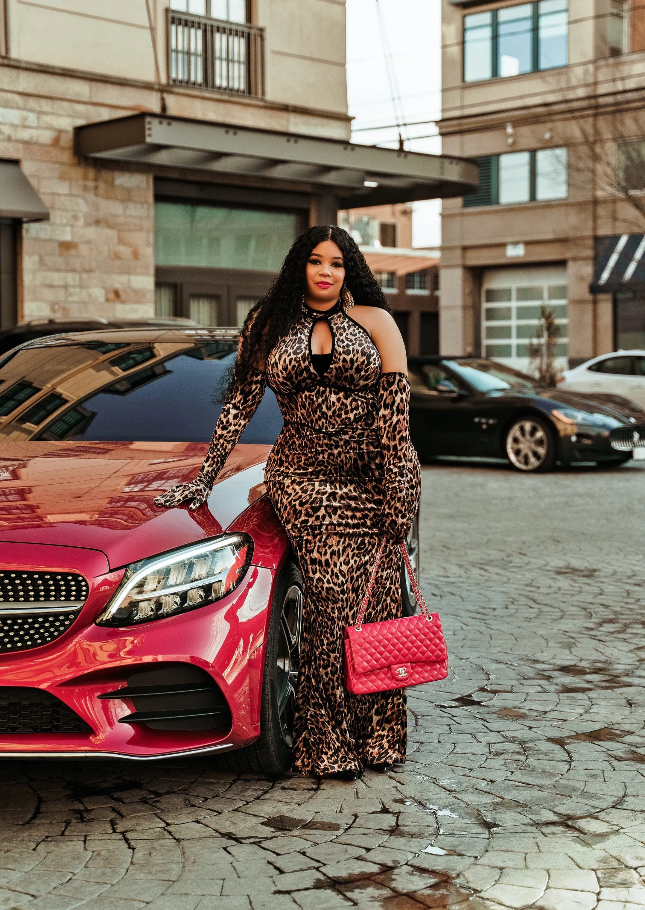Purrfection Leopard Velvet Maxi Dress