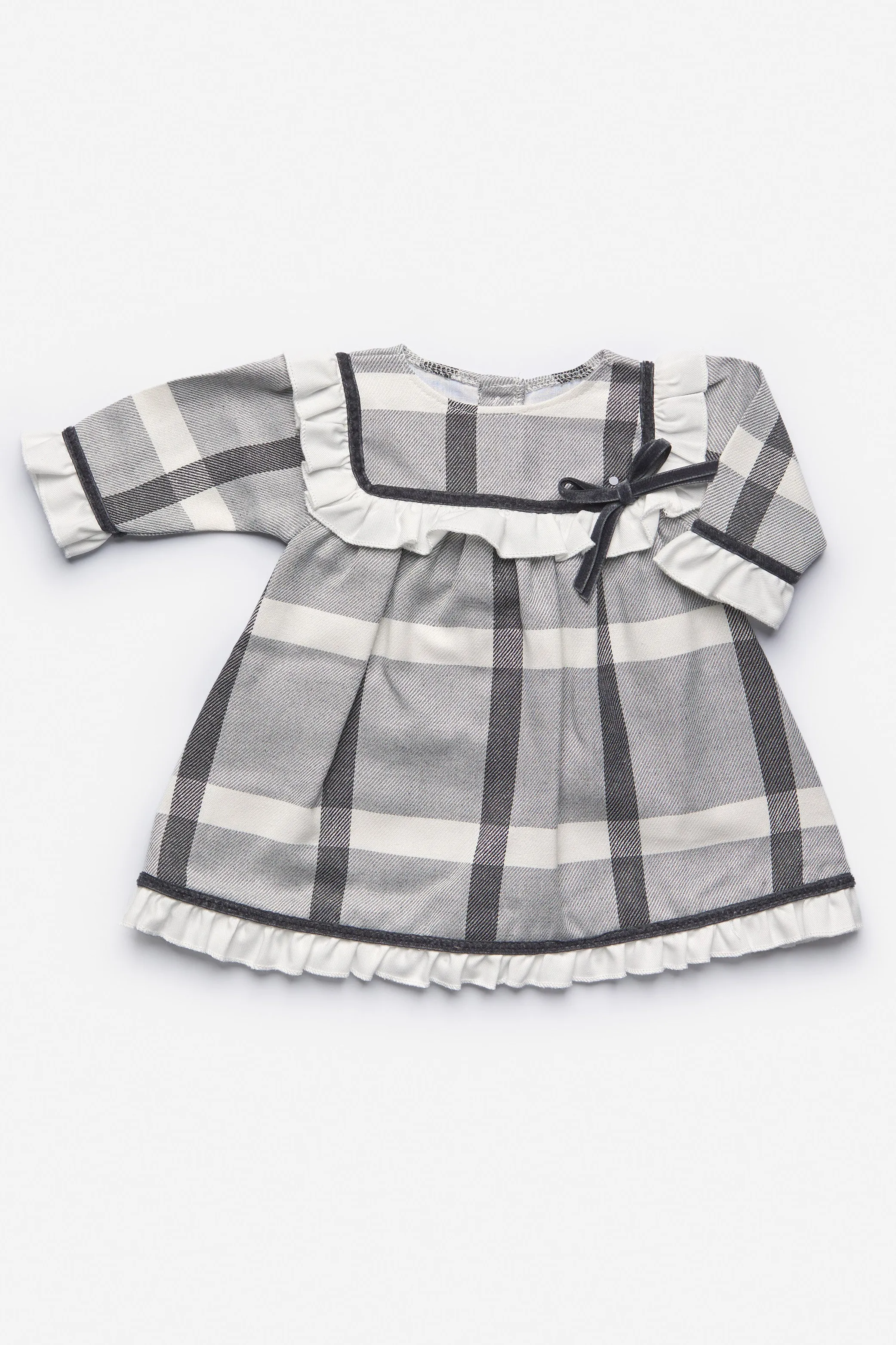 "Dahlia" Grey Tartan Dress