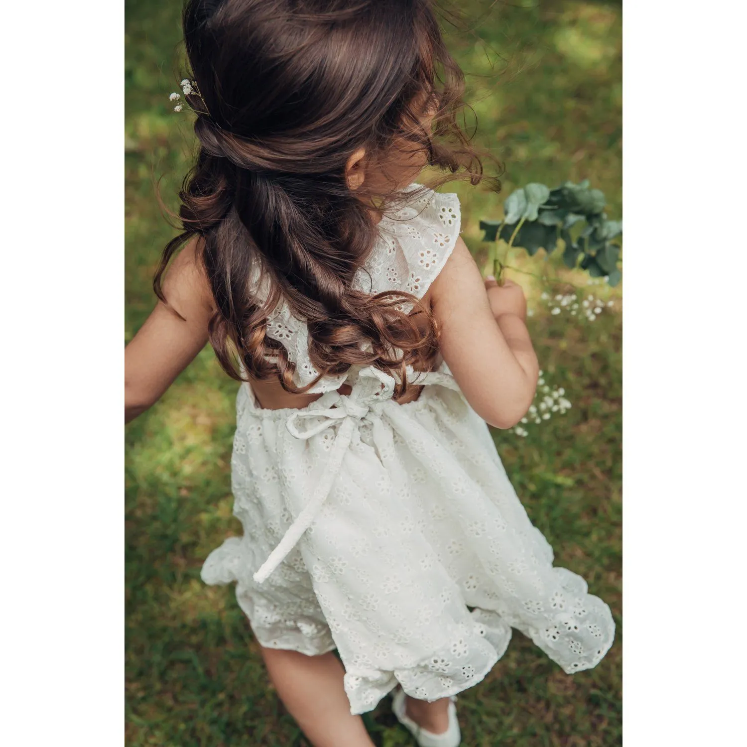 "Hermione" Silk Daisy Broderie Dress