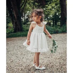 "Hermione" Silk Daisy Broderie Dress
