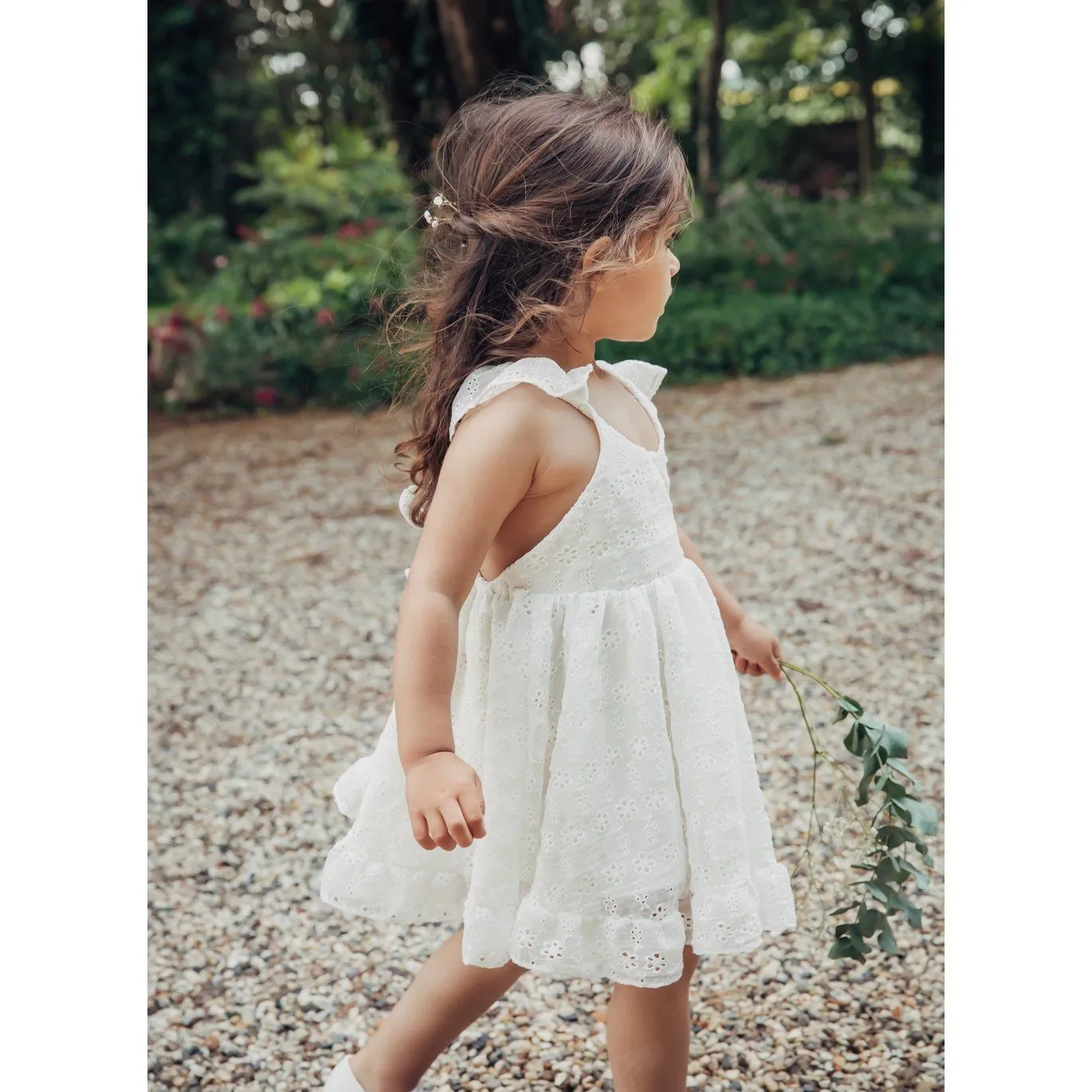 "Hermione" Silk Daisy Broderie Dress