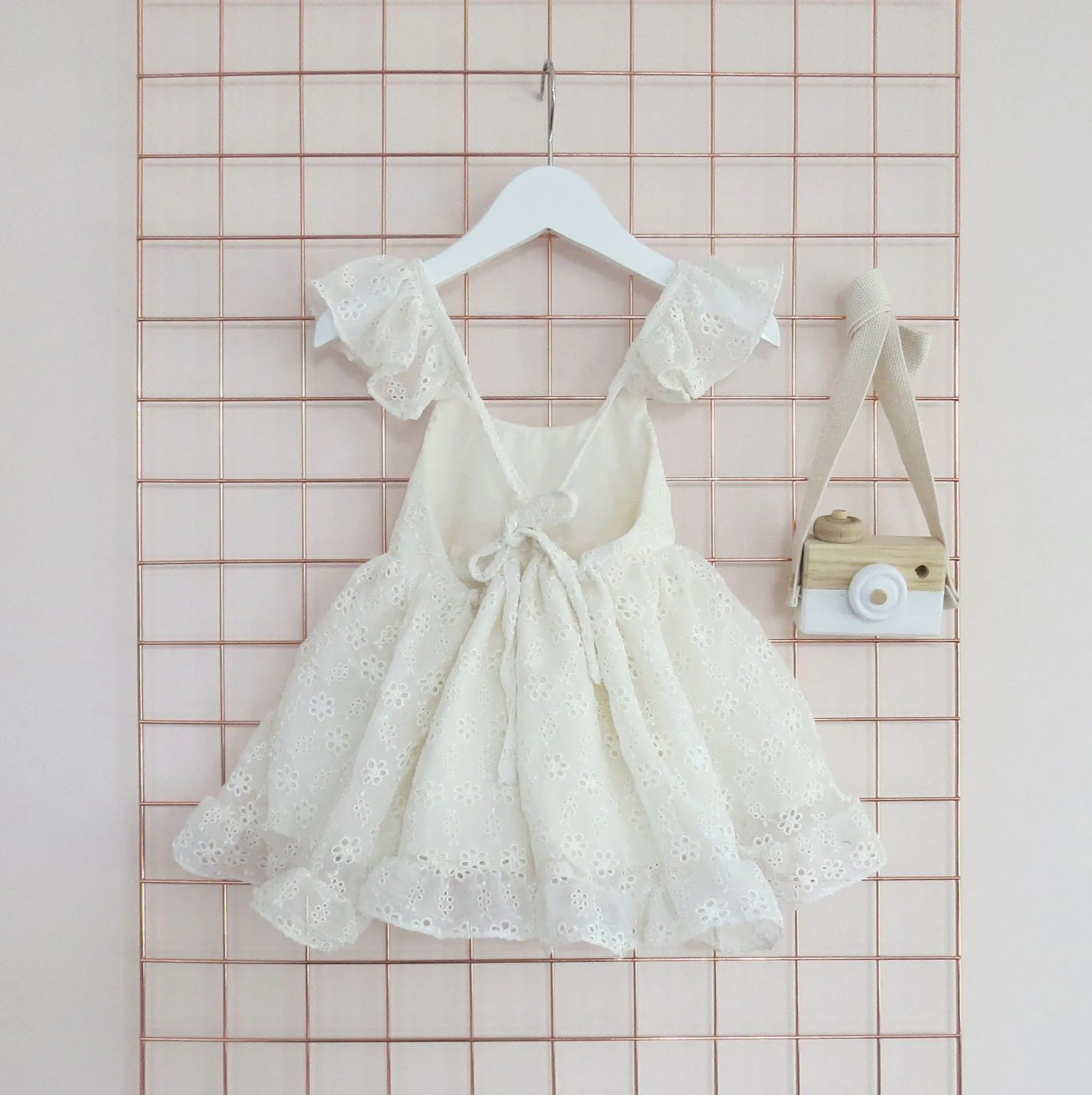 "Hermione" Silk Daisy Broderie Dress