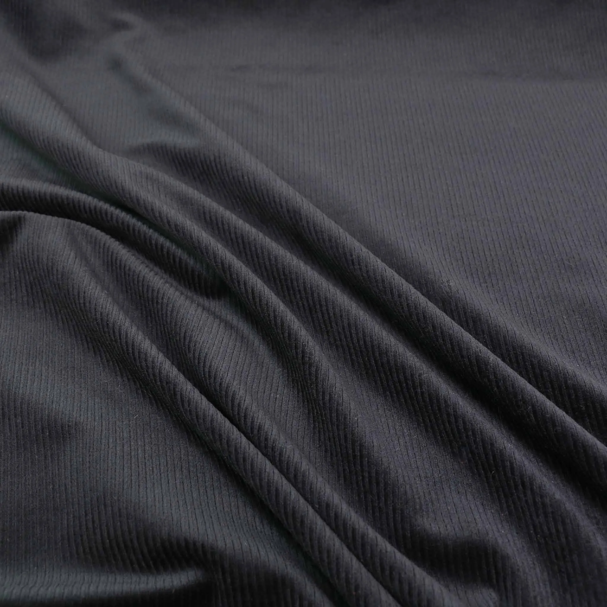 Rib Velour - Navy, Black