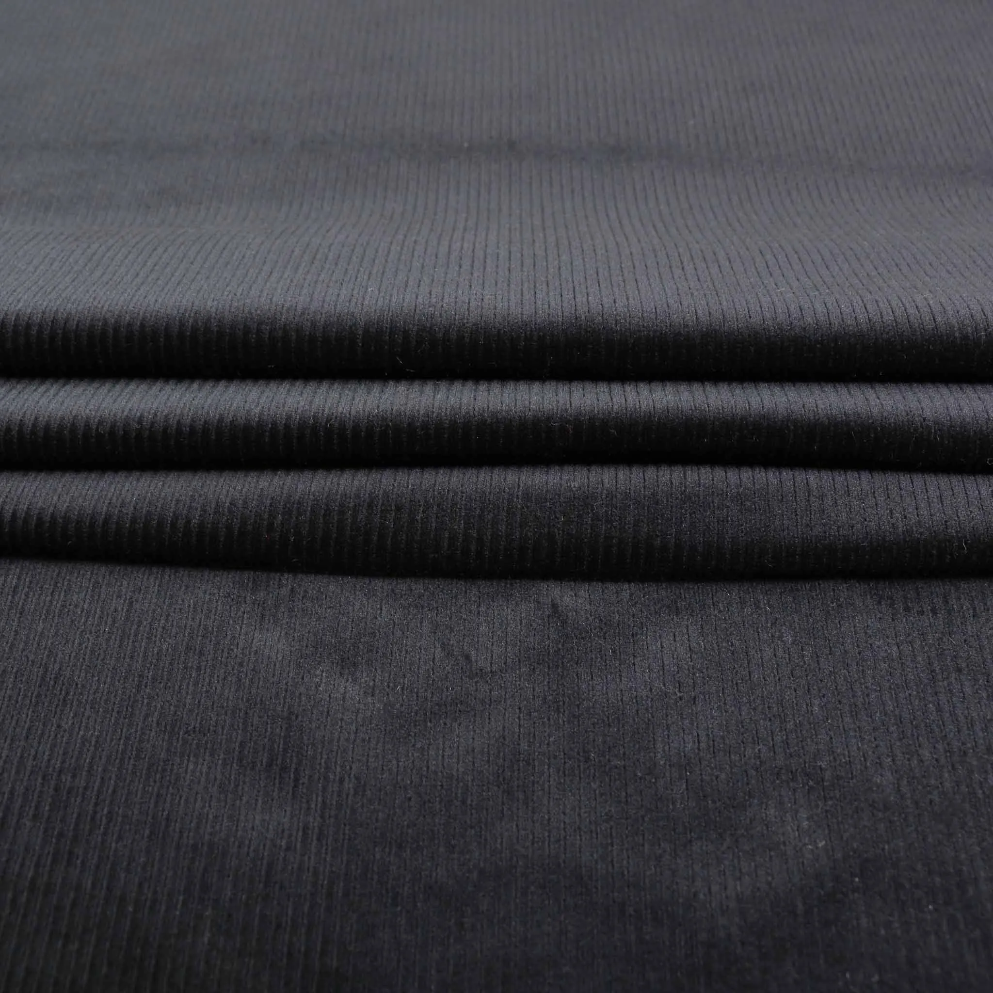 Rib Velour - Navy, Black