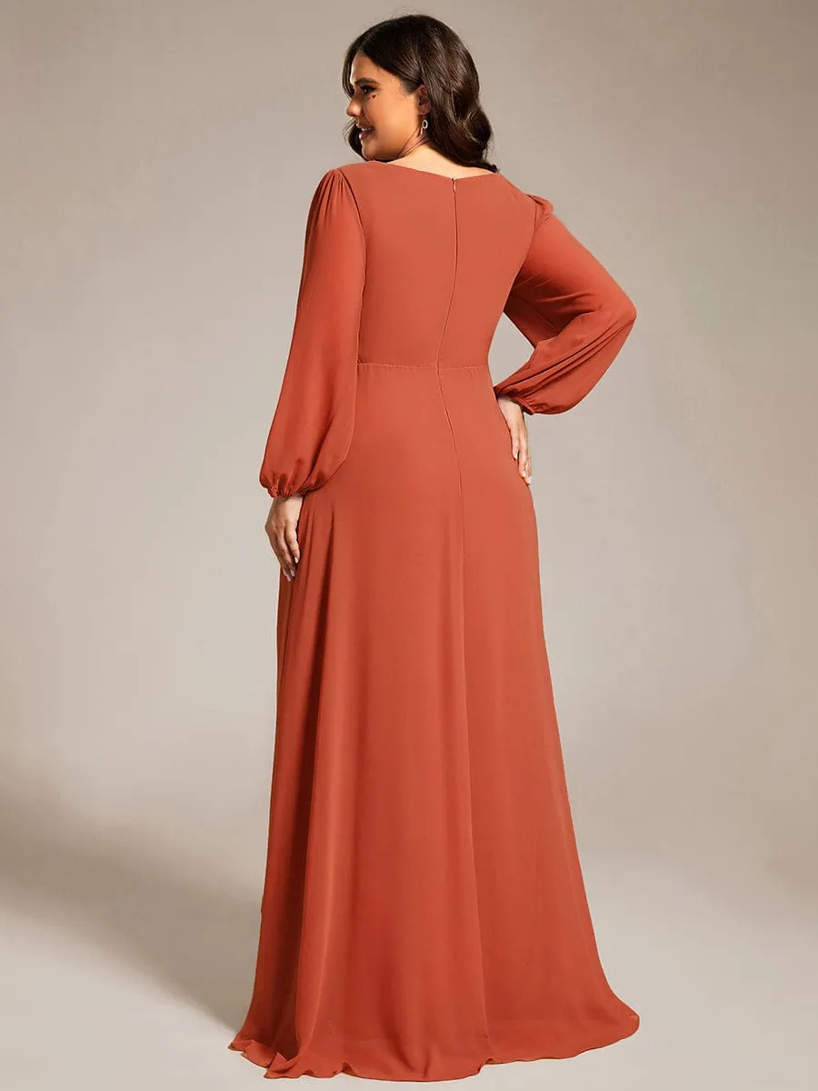 Roycebridal Belindy chiffon long sleeve mother of the bride dress