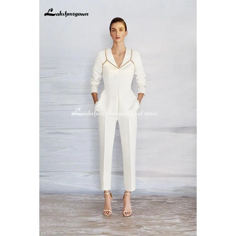 Roycebridal Long Sleeve High Neck Lace Chiffon A Line Wedding Dresses