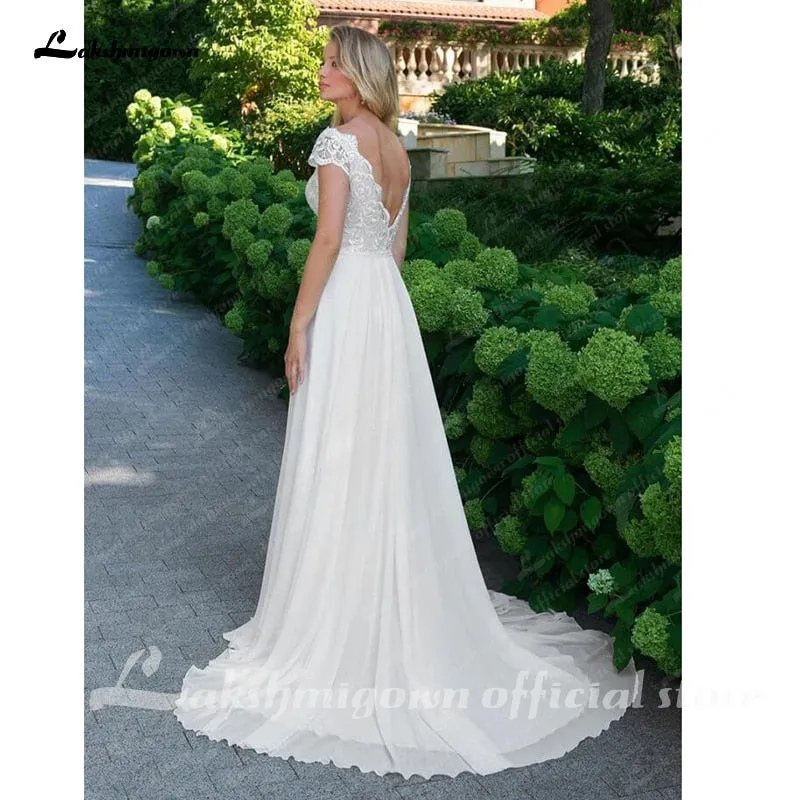 Roycebridal Plus Size Wedding Dress  Vintage Lace Appliques Wedding Gowns Vestido Boho Bridal Dresses Lakshmigown
