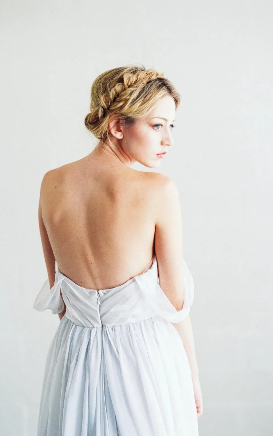 Sexy and Romantic Sweetheart Long A-Line Chiffon Wedding Dress-ET_711056