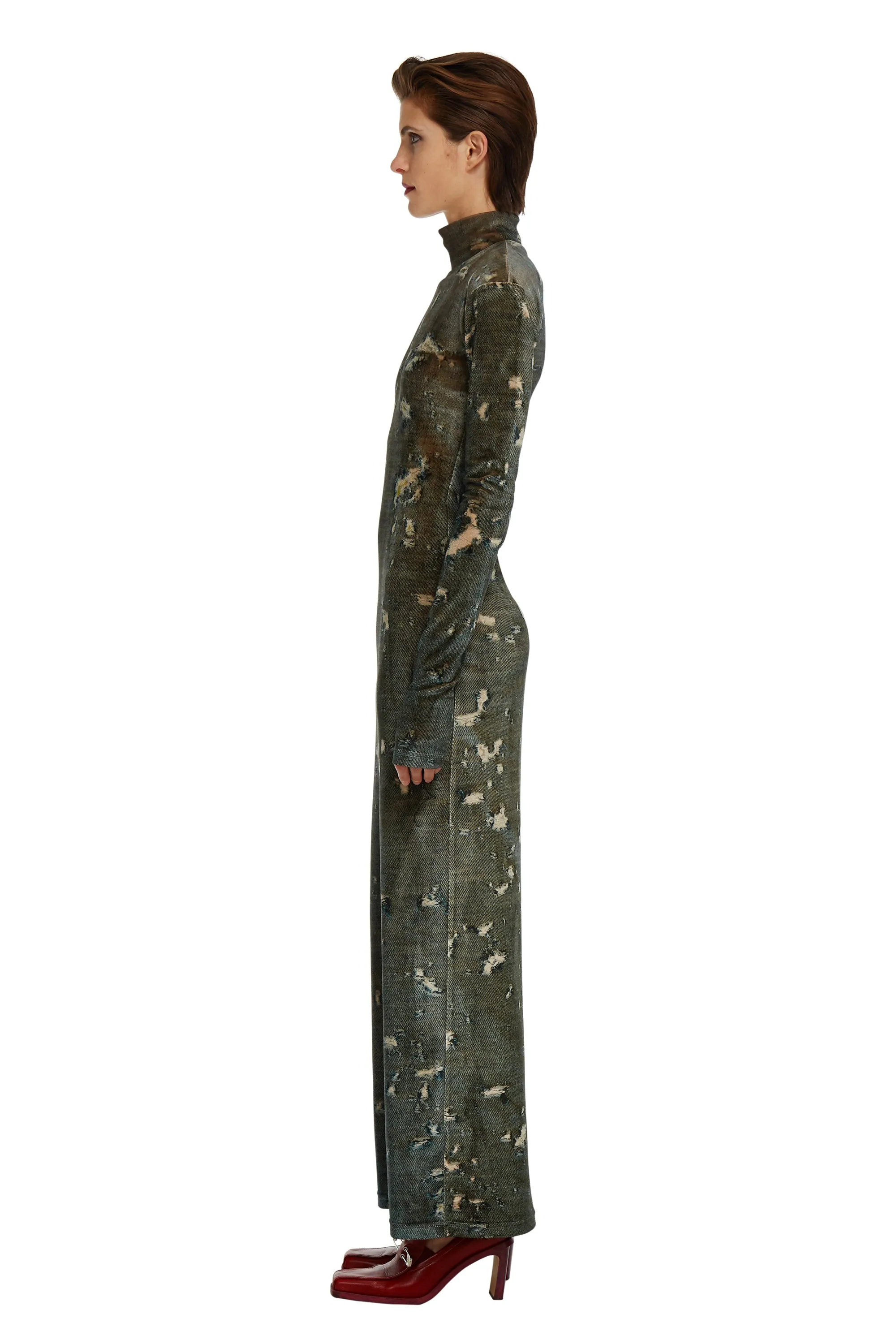 SHROUD III LONG SLEEVE VELVET GOWN