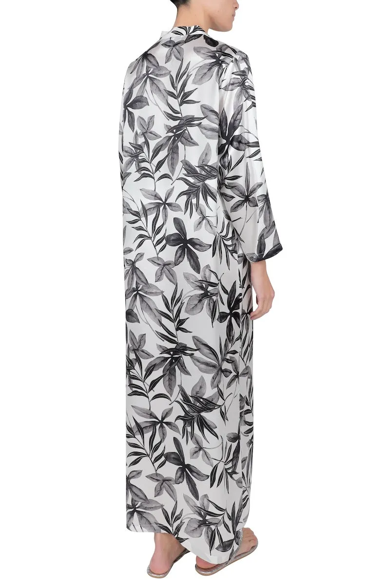 Silk Satin Mao Collar Dress