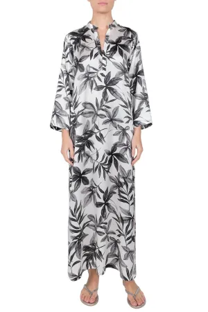 Silk Satin Mao Collar Dress