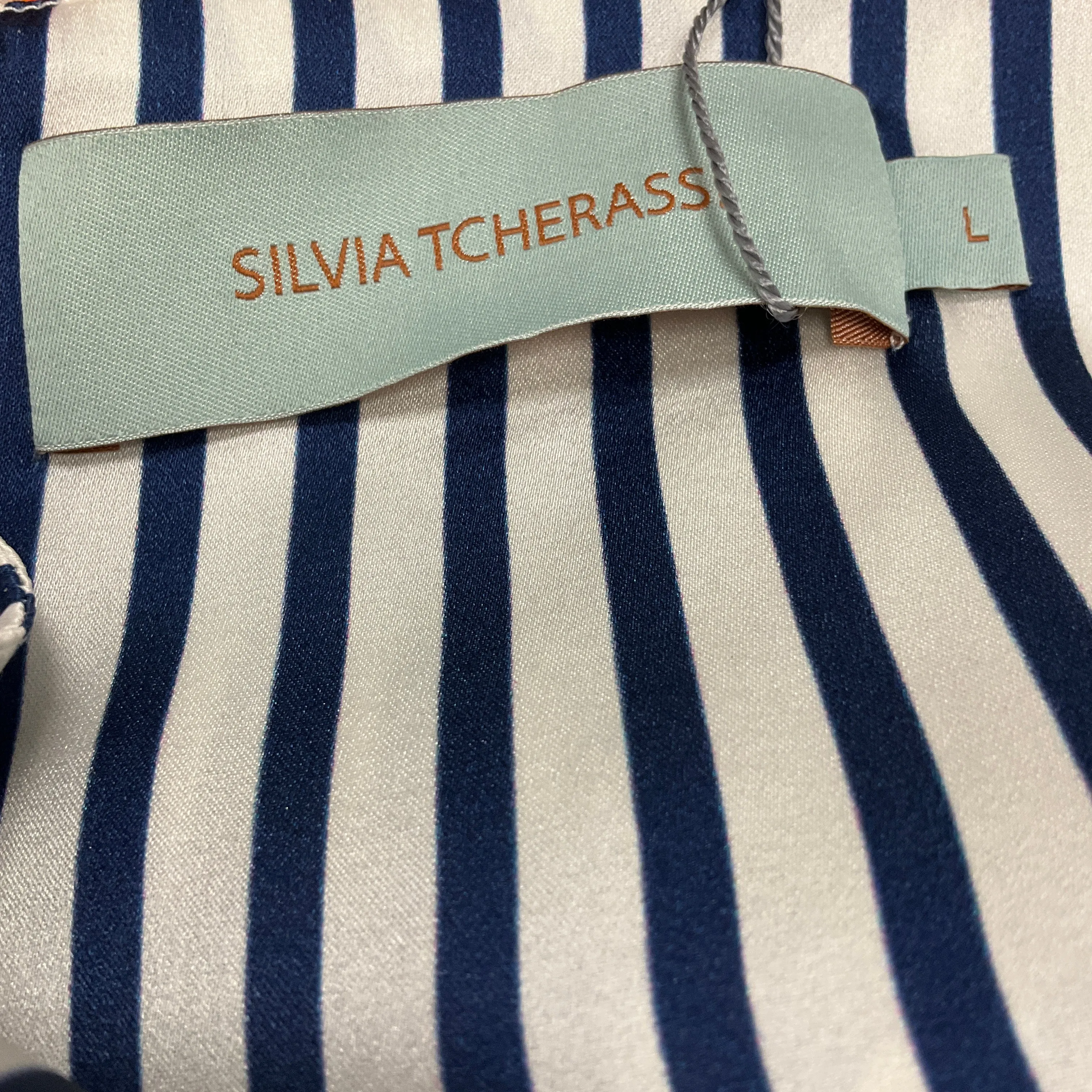 Silvia Tcherassi Blue Stripe Mosaic Kirna Dress