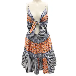 Silvia Tcherassi Blue Stripe Mosaic Kirna Dress