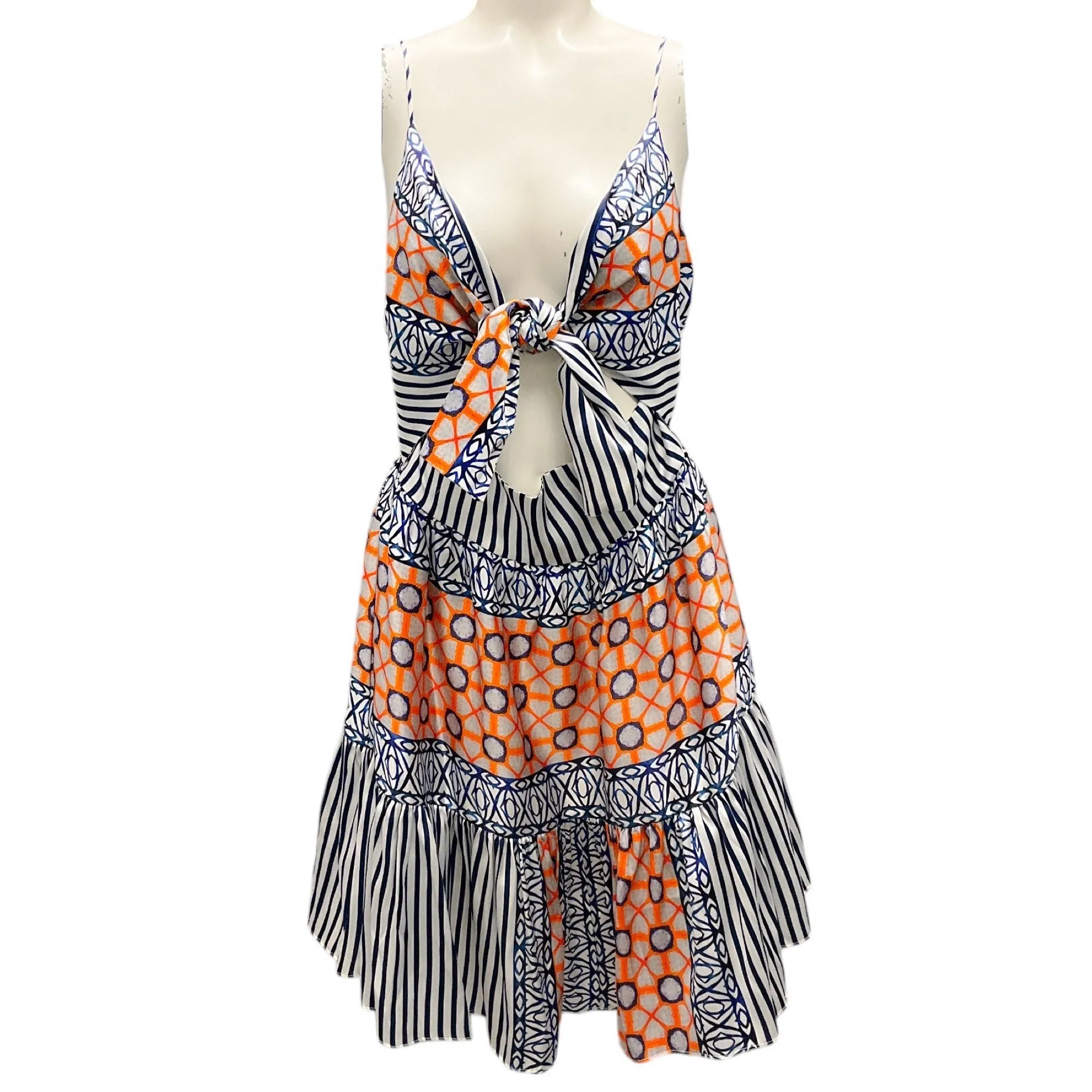 Silvia Tcherassi Blue Stripe Mosaic Kirna Dress